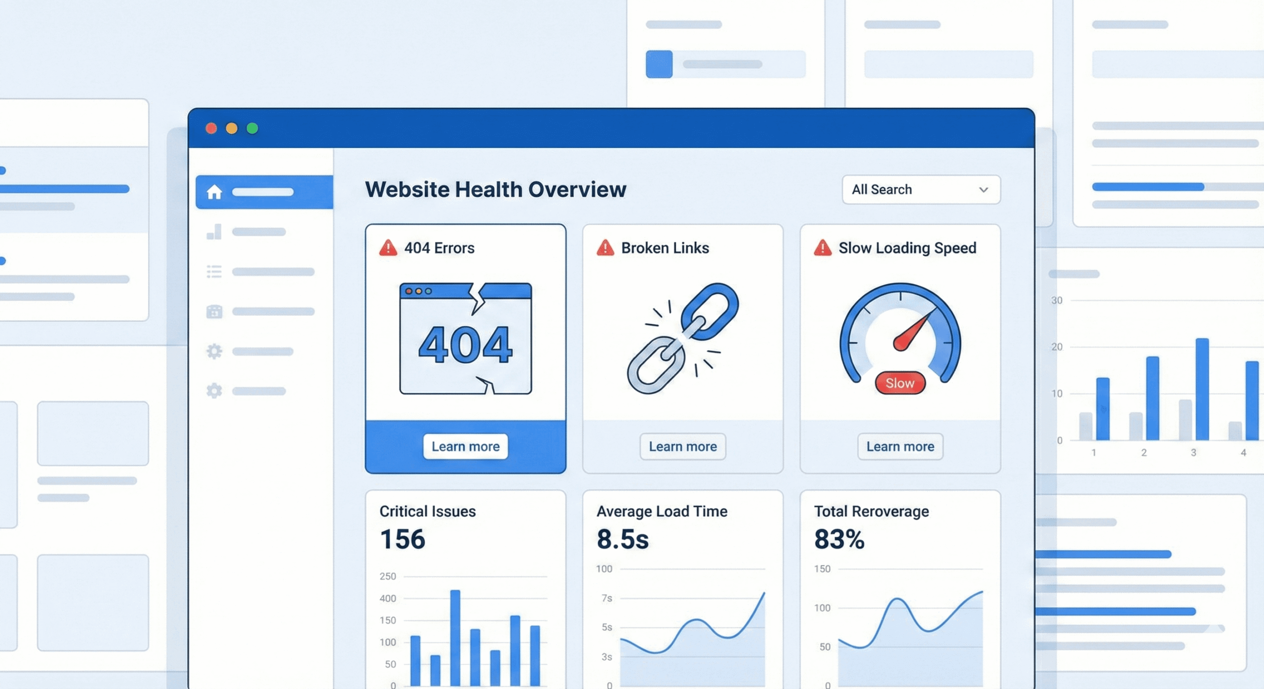 Website health overview