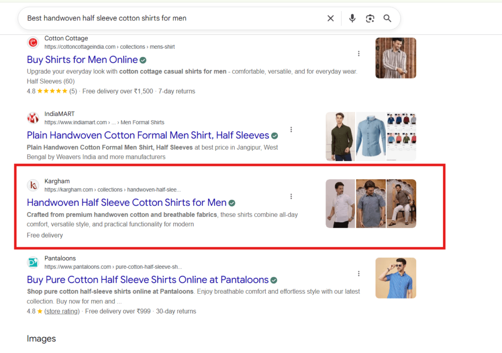 Best handwoven half sleeve cotton shirts for men_Page 1 Rank 7