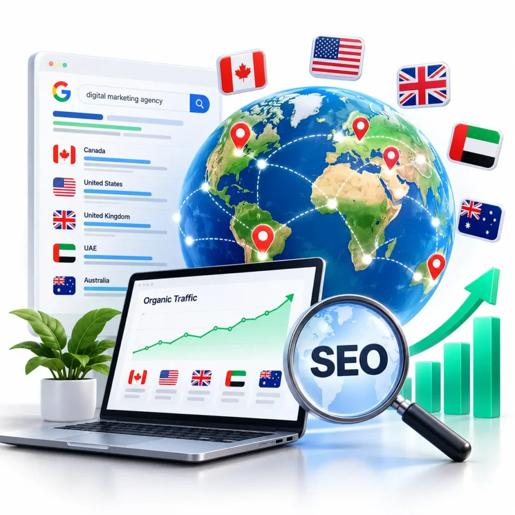 International SEO Analytics Globe